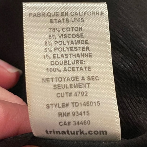 Trina Turk Cissily Navy Blue and Black Striped Dress size 2 - Picture 12 of 13